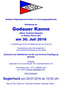 Godauer Kanne Ausschreibung 2016